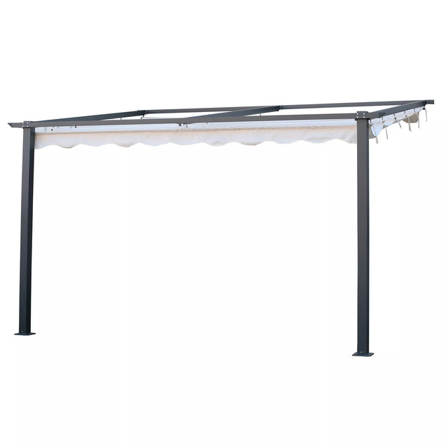 Produktbild föreställande artikeln VÄGGPERGOLA JABO ALUMINIUM VÄGGFAST 4X3M från kategorin Pergola
